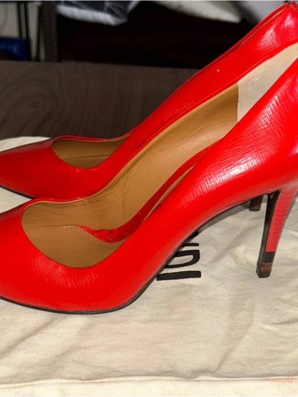 Fendi Cajun Orange/Red Women's Pointed Toe Pump size 38